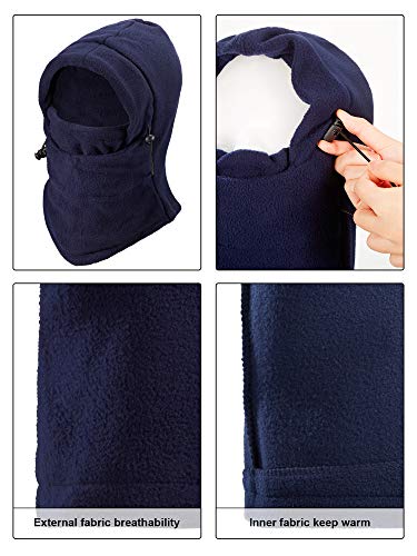 4 Pieces Windproof Ski Face Mask Winter Mask Balaclavas Head Hood For Men Women (Black, Navy, Grey, Red) #TOP2