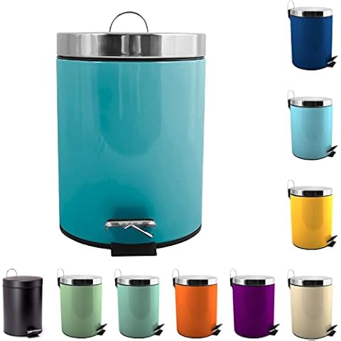 TIENDA EURASIA - Papelera de Baño con Pedal y Cubo Extraible Cover