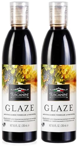 Tuscanini, Balsamic Glaze Made with Kosher Balsamic Vinegar of Modena Italy, (2 Pack) 8.5oz bottle, Balsamic Reduction