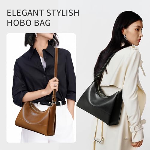 Image of FION Hobo Bag for Women - Soft Leather Crossbody Purse, Shoulder Hand Bag with Adjustable Strap