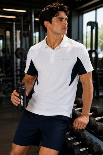 Image of Raves Mens Performance Collared Polo Shirt | Quick Dry, Lightweight, Breathable Sports & Everyday Wear Polo | Athletic Fit