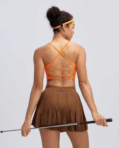 Image of RUNNING GIRL Sports Bras for Women,Sexy Crisscross Back Seamless Supportive Sports Bra Medium Support with Removable Pads