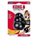 KONG Extreme Hundespielzeug - Apportier- und Kauspielzeug für Hunde mit starkem Biss - Leckerli-Spender - Strapazierfähiges Naturkautschukmaterial - Für Große Hunde