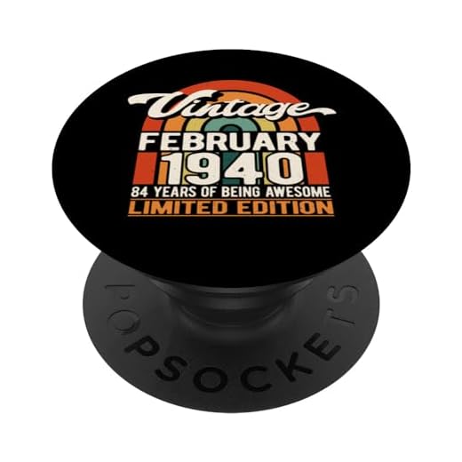 84 años de ser impresionante retro febrero 1940 84 cumpleaños PopSockets PopGrip Intercambiable