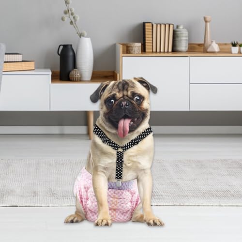 Dzmuero Läufigkeitshose für Hündinnen, Hundewindeln, Hosenträger für Menstruationshosen, Verstellbar und Gute Elastizität (B)