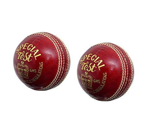 Balle de cricket CW en cuir rouge pour les matchs de weekend entre seniors