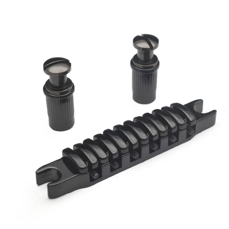 1 Set Guitar Tune O Matic Bridge with Tailpiece (Black)
