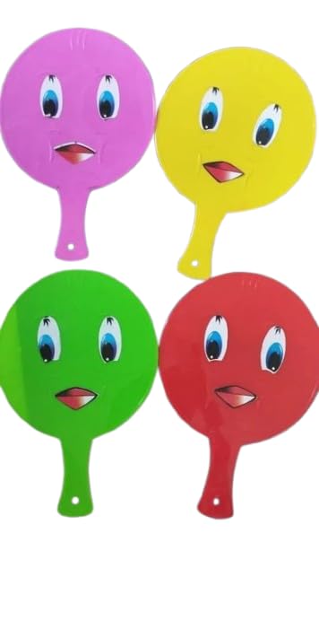 Image of Plastic Handheld Fans with Cute Chick Bird Design for Kids, Adults | Summer Cooling Fan Attractive Colors (Multicolor)