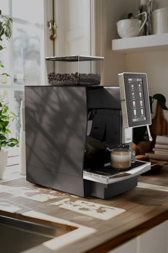 Image of Ideal Coffee Fully Automatic Espresso machine comes with 7'' LCD touch screen and 20+ Customized beverages (Black)