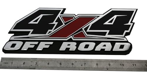 Image of 1Pc 4X4 Off Road Emblems Decal Stickers Auto Decoration Accessories 3D Badge Replacemen for F-150 F-250 F-350 Tacoma Tundra Ram Silverado Truck Pickup (Chrome)