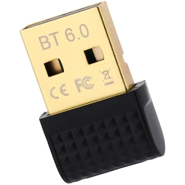 Adapter USB Bluetooth 6.0, Bezprzewodowy Klucz Sprzętowy Bluetooth Plug and Play dla Systemów Windows 11/10/8.1 Obsługuje Połączenie Wielu Urządzeń ze Słuchawkami Klawiaturą Komputerem i Telefonami