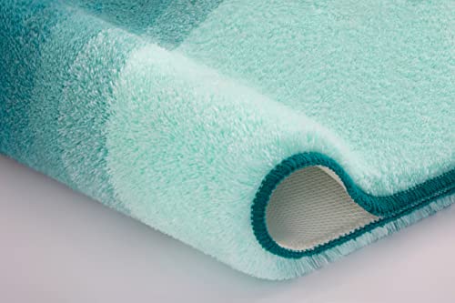 Kleine Wolke Badteppich Malin, Farbe: Türkis, Material: 100% Polyacryl, Größe: 60x 90 cm – Bild 4