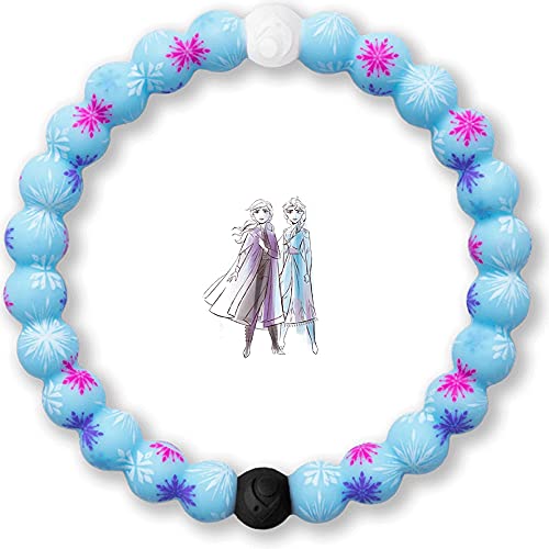 Lokai The Disney Collection Frozen 2 Anna and Elsa Silicone Bead Bracelet for Men and Women, Medium, 6.5 Inch