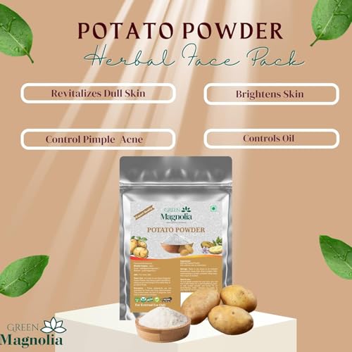 Image of Pure & Natural Potato Powder for Face & Skin No Chemicals No Artificial Color Ideal For Skin Brightening Cleansing & Tan Removal (200gm)