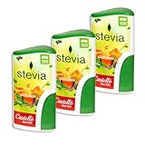 Castello since 1907 Stevia en Comprimés - Lot de 3 (450 Sucrettes) - Édulcorant Zéro Calorie, Substitut de Sucre, Keto, 0 Glucides & Index Glycémique Bas