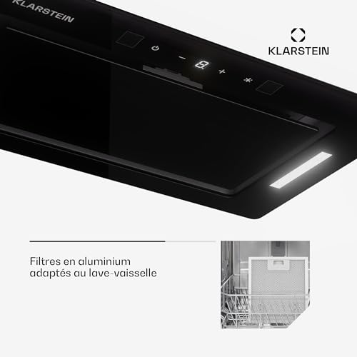 Hotte Aspirante Encastrable Klarstein Hektor 52 cm Débit dAir 466 m³h Éclairage LED - vue 7