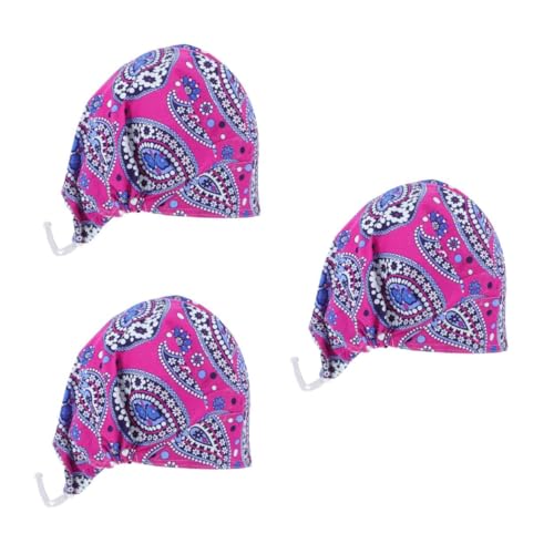 Chapeaux pour femmes de cuisine et salle bonnet de gommage mauve