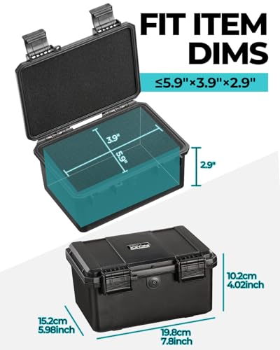 INCHOICASES Waterproof Small Hard Case for Jewelry, Batteries, Small Items — view 2
