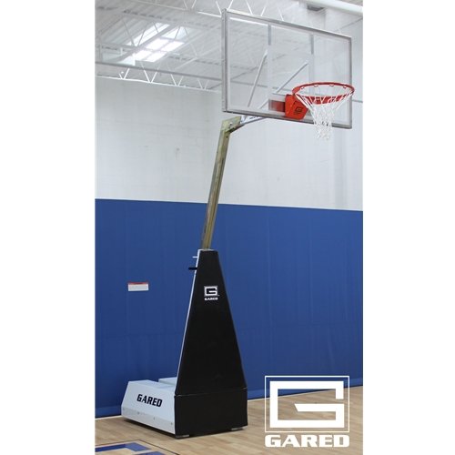 Gared Sports MICRO-Z54 4 ft. Roll-Around Basketball System with Boom44; Rectangular Acrylic Board & 726 Breakaway Goal