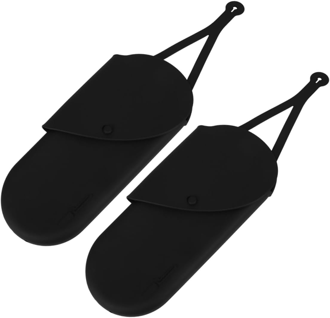 Beavorty 2pcs Portable Silicone Curling Iron Bag Heat Resistant Mat for Hair Curler and Straightener Storage for Travel and Hotel Use