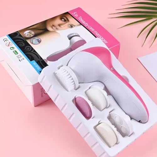 Escova Limpeza Facial 5 Em 1 e rolo massageador pedra jade kit skincare