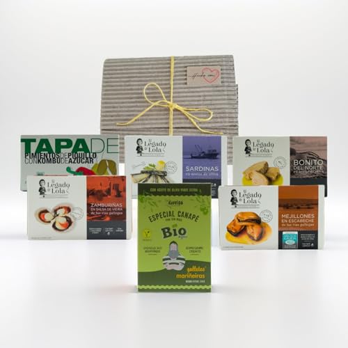 Vinnatura - Caja de Regalo Gourmet de Conservas Gallegas Premium, Rías - Conservas Artesanales de las Rías Gallegas - Experiencia Gastronómica Exclusiva