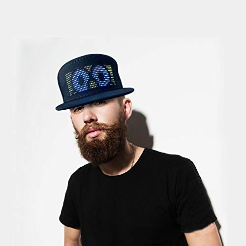 DECDEAL Chapéus de LED Tampas de tela de LED para mensagens de LED acendem personalizáveis BT Hat DI