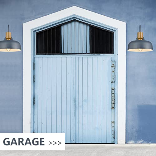 Darkaway Modern Barn Light Fixtures Wall Lamps Sconces With Hammered Metal Shade, Blue Gooseneck Lighting For Outdoor Indoor Patio Porch Lights #TOP6