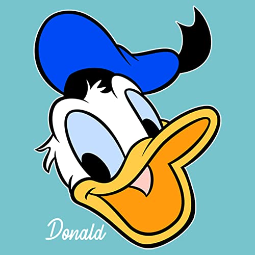 Disney Characters Donald Big Face Girl's Solid Crew Tee2