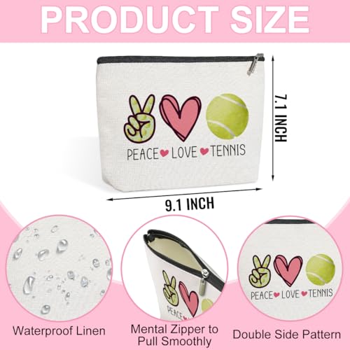 kdxpbpz 4 Pcs Sport Makeup Bag Tennis Gifts Tennis Pouch Bag Inspirational Gifts for Women Tennis Gifts for Girls Gifts for Tennis Lovers Players Birthday Gift for Coach Best Friend Sister Daughter - Thumbnail 2