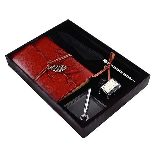 Stylo plume cahier et trousse noire pour organiser votre espace télétravail