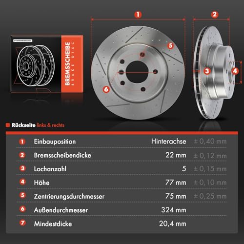 Disque de frein arrière résistant pour résoudre les vibrations E82 E88
