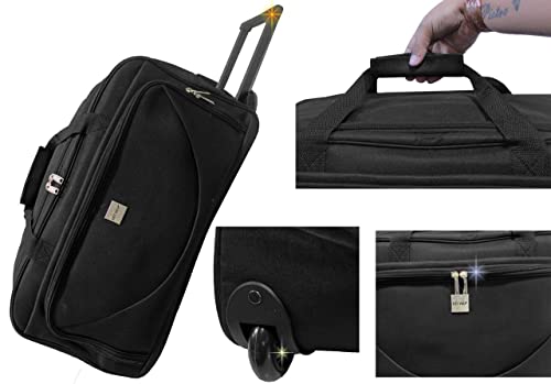 Mala De Viagem Grande Bolsa De Mao Rodinhas Poliéster Resistente Esportiva Cruzeiro