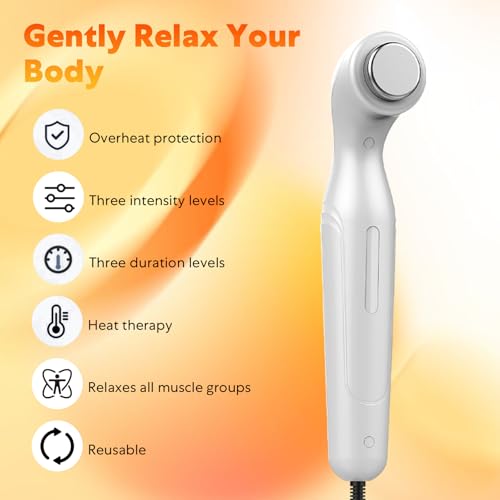 Tragbares Ultraschallgerät für Zuhause, Ultraschall Handgerät Schallwellengerät für Schmerztherapie und Arthrose, Ultraschall Massagegerät für Muskel- &Rückenschmerzen, 3 Geschwindigkeitsstufen