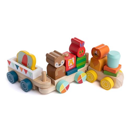 Image of KIDS PREFERRED World of Eric Carle The Very Hungry Caterpillar Wooden Train Set, 12 Pieces