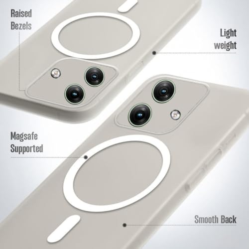 Image of Magnetic Transparent Mobile Cover for G64 Wireless Charging Compatible Shockproof Case with Slim Matte Back, Anti Yellow Hard Pc Protective Back Cover [ Black]