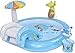 JTDSQDC Centro Gioco Acquatico Festa Estiva Sull Acqua con Scivolo per Bambini Piscina Bambini Acqua Splash Piscina Gonfiabile per Bambini 2-6 Anni