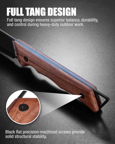 Image of Mossy Oak 19 inch Machete with Oxford Sheath, Sharp Heavy Duty Machete with Ergonomic Walnut Handle for Bushcraft, Outdoor Hunting, Garden Cutting Trees and Yard Work