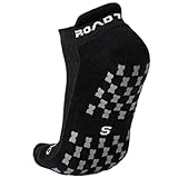 Road to Pro Ultragrip V2 Dual Sided Non-Slip Technology Ankle Socks (Black, Medium)