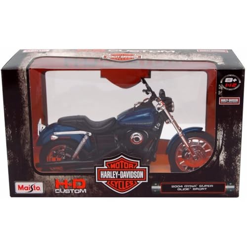 Maisto Harley Davidson Dyna Super Glide 1:12 Azul miniatura 6