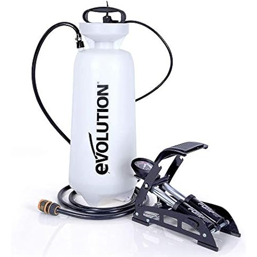 Evolution 35 Gal Pressurised Water Tank With Foot Pump And 9 Ft 10 In Hose For Dust Suppression,White