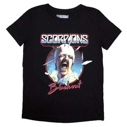 Image of Rock Off officially licensed products Scorpions Blackout Tour 82 Women's T Shirt, Black, XL