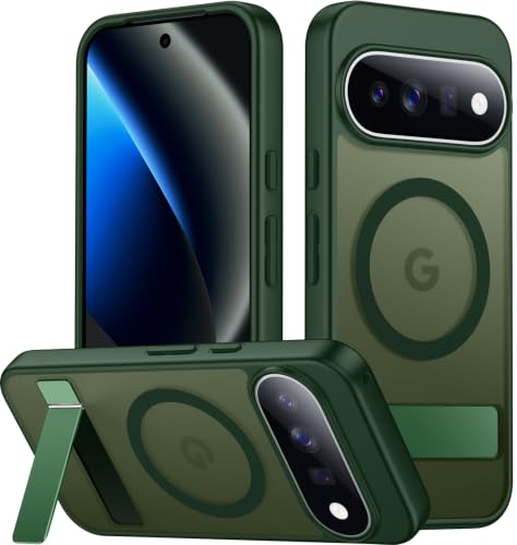 Image of SPIDERCASE for Google Pixel 11 Pro Case, Built-in Stand, Green | [3 Stand Ways] [Military Grade Drop Protection] Invisible Stand Shockproof Slim Case for Google Pixel 11 Pro