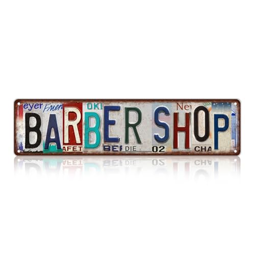 Vintage Barber Shop Metal Tin Signs Wall Decor