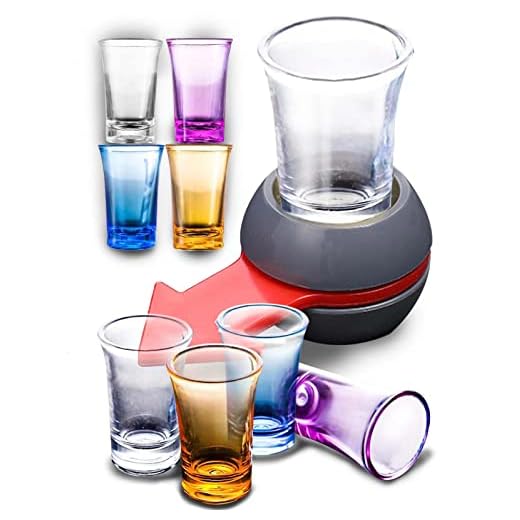 Shot Spinner,Spin The Shot,Shot Glasses,Spin The Bottle,Fun Party Game,Portable