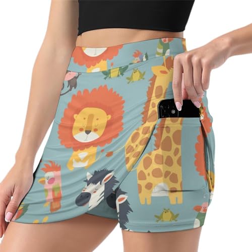 Skort athlétique avec poche jupe de tennis et short de golf femme