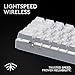 Logitech G PRO X 60 Lightspeed Wireless Gaming Keyboard, Ultra Compact TKL 60% Mechanical Keyboard for Windows PC, LIGHTSYNC RGB, Dual-Shot PBT Keycaps, GX Optical Linear Switches - White