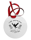 TooLoud Camp Half Blood Cabin 6 Athena Circular Metal Christmas Ornament
