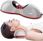 Flikeze Raddrizzatore per il collo riscaldato con terapia a luce rossa, dispositivo di trazione wireless per alleviare dolori al collo e rilassamento delle spalle, massaggiatore per il collo per casa