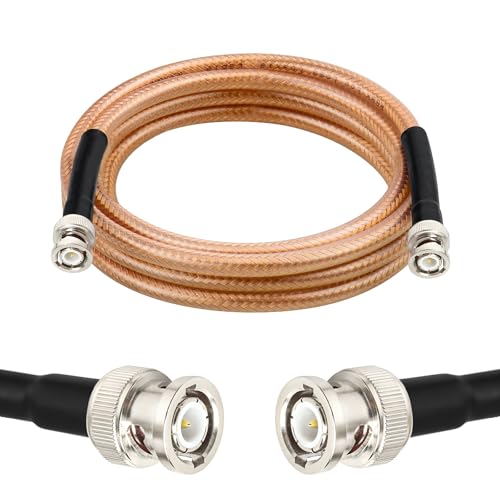 Câble coaxial RG8X BNC mâle vers BNC mâle 50 Ohm flexible de 1,8 m